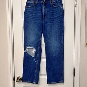 Abercrombie & Fitch Women’s Ankle Straight Ultra High Rise Blue Jeans